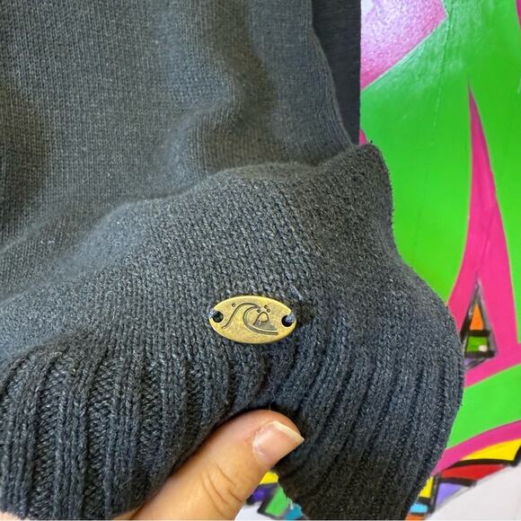 Quiksilver, Charcoal Knit Hoodie. Size Large. Excellent condition! - Picture 2 of 6